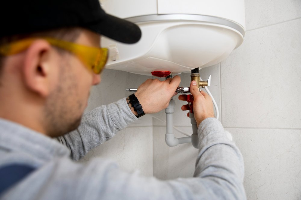 Licensed plumber repairing a leaking pipe in Burnaby, BC