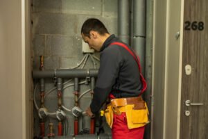 Licensed plumber repairing a leaking pipe in Burnaby, BC